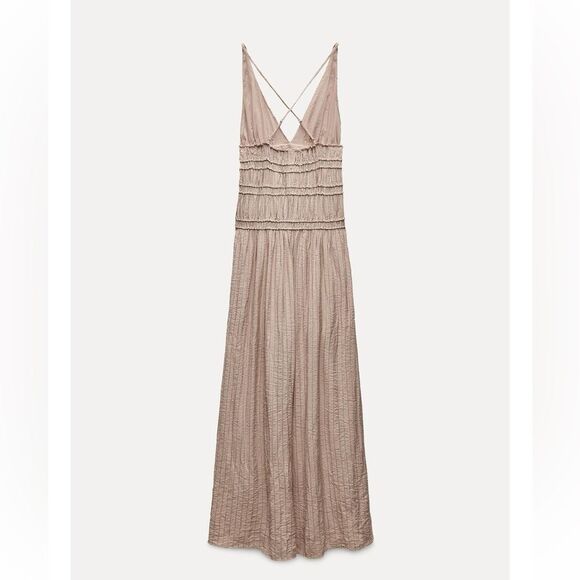 Zara textured midi dress - Picture 4 of 6